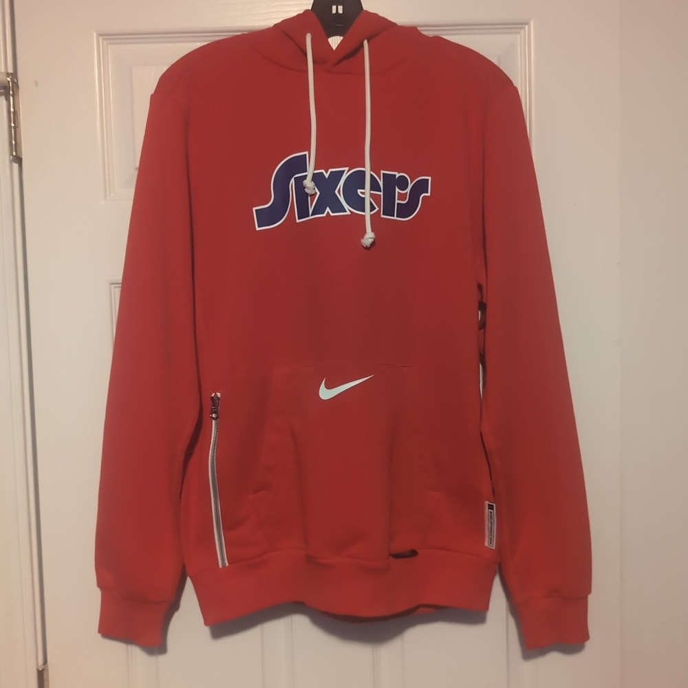Nike Men's Sixers Red City Edition Hoodie Size S